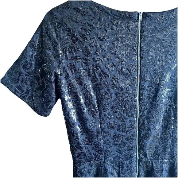 Ella Moss Black Sequin Holiday Homecoming Party Dress Size 2 NWT Retail $234 - Picture 6 of 6